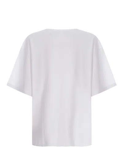 Shop Fiorucci T-shirt  "bocca" In White