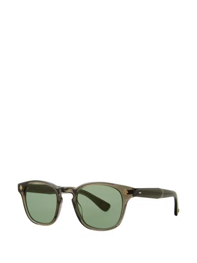 Shop Garrett Leight Sunglasses In Black Glass