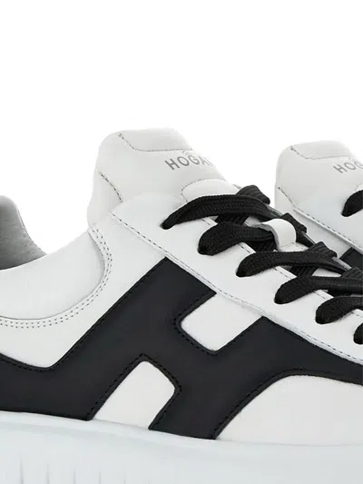 Shop Hogan 'h-stripes' Sneakers In White