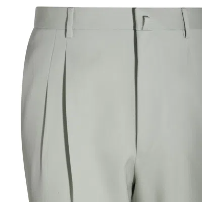 Shop Lanvin Trousers In Sage