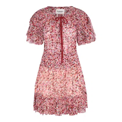 Shop Isabel Marant Étoile Marant Etoile Dresses In Raspberry/ecru