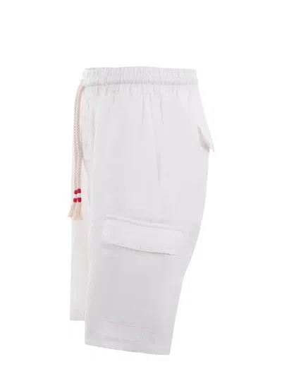 Shop Mc2 Saint Barth Linen Shorts In White