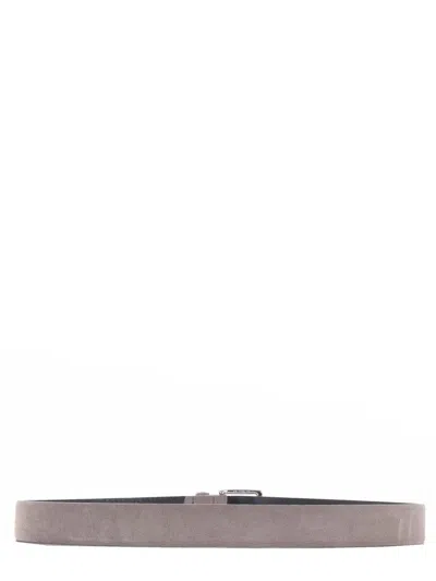 Shop Orciani Belt In Dove Grey