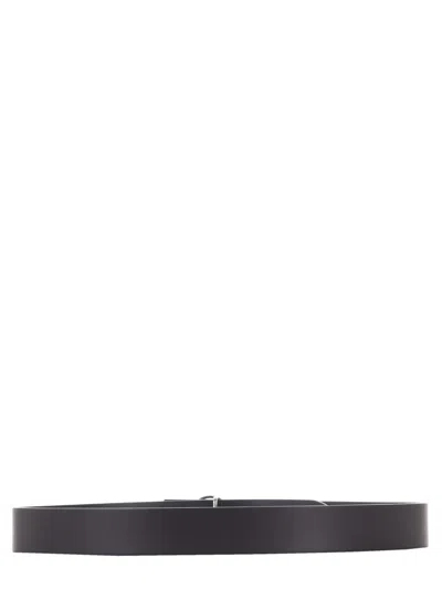 Orciani Reversible Belt In Ebano/nero