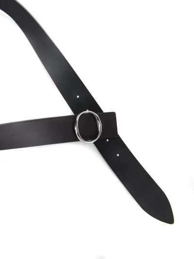 Orciani Reversible Belt In Ebano/nero