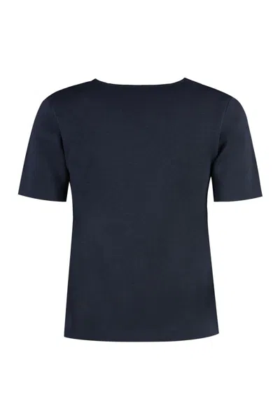 Shop P.a.r.o.s.h . Viscose T-shirt In Blue