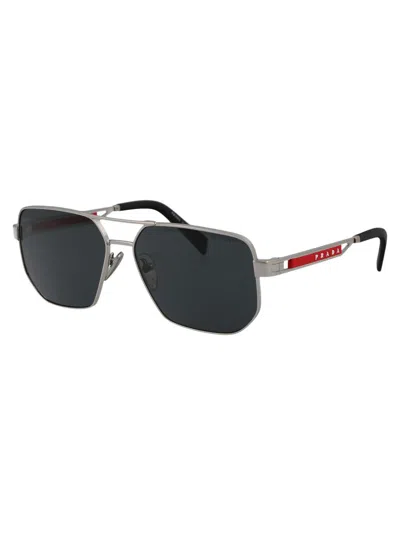 Shop Prada Linea Rossa Sunglasses In 1bc06f Silver