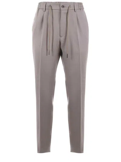 Shop Tagliatore Trousers Dove Grey