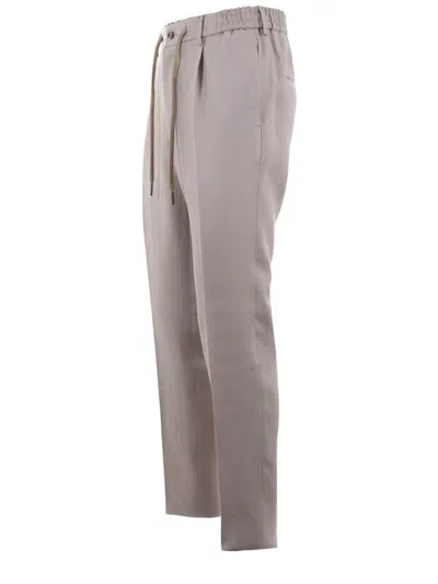 Shop Tagliatore Trousers In Dove Grey