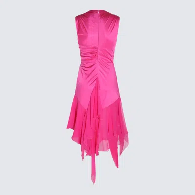 Shop Versace Dresses In Glossy Pink