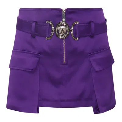 Shop Versace Skirts In Bright Dark Orchid