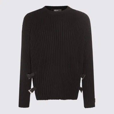 Shop Versace Sweaters Black