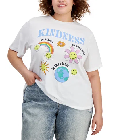 Shop Grayson Threads, The Label Trendy Plus Size Kindness Graphic T-shirt In White
