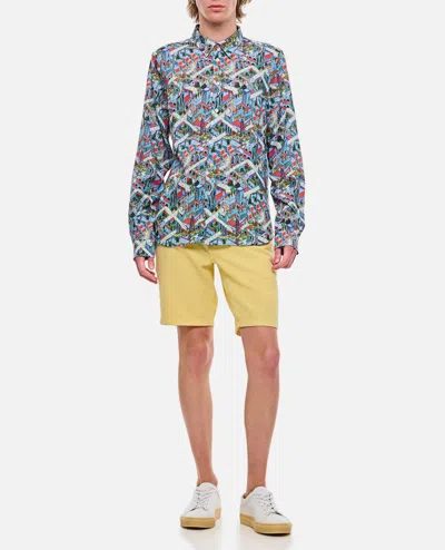 Shop Ps By Paul Smith Cotton Shorts In Yellow