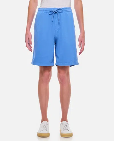 Shop Polo Ralph Lauren Cotton Sweat Shorts In Sky Blue