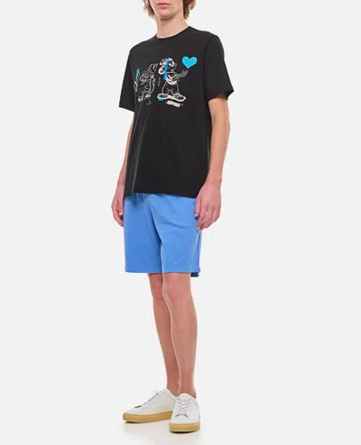 Shop Ps By Paul Smith Cotton Cartoon T-shirt In Black