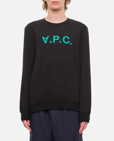 Shop Apc Vpc Cotton Crewneck Sweatshirt In Black