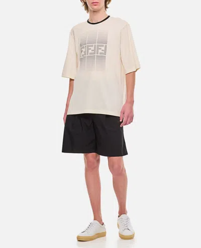 Shop Fendi Shaded Ff Jersey Tshirt In White