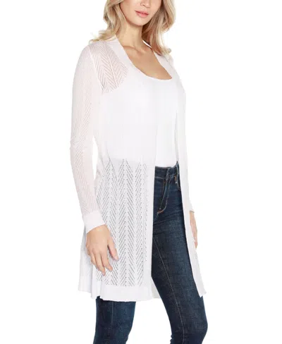 Belldini Women's Lightweight Duster Cardigan Sweater In Black