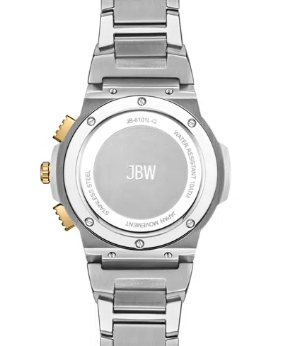 Shop Jbw Men's Saxon Multifunction Two-tone Stainless Steel Watch, 48mm In Silver