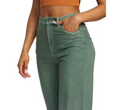 Shop Rvca Juniors' Coco High-rise Flared Pants In Jade