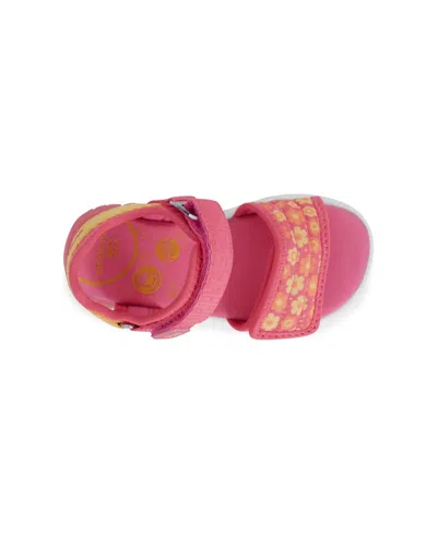 Shop Stride Rite 360 Little Girls Kitt Dual Adjusting Buckle And Strap For A Wider Fit Shoe In Pink