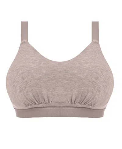 Shop Elomi Downtime Non Wired Bralette In Grey Marl