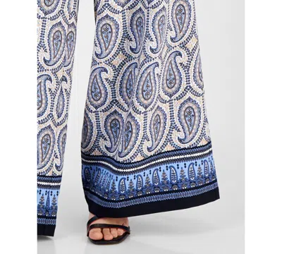 Shop Tommy Hilfiger Women's Paisley-print Paperbag-waist Pants In Ivory Mult