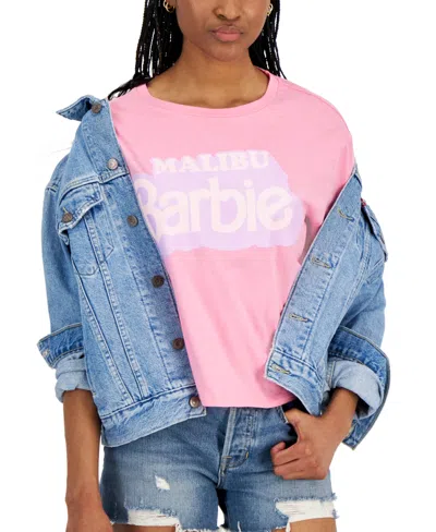 Shop Grayson Threads, The Label Juniors' Malibu Barbie Short-sleeve T-shirt In Pink