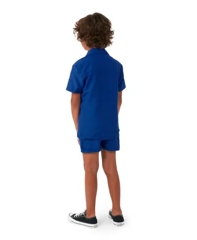 Shop Opposuits Little Boys 2 Pc Summer Shirt And Shorts Set In Navy