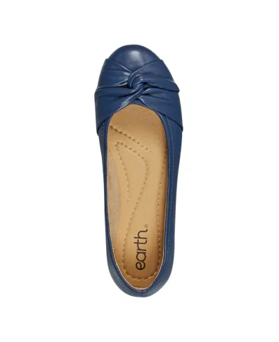 Shop Earth Women's Jacci Lightweight Round Toe Slip-on Dress Flats In Dark Blue