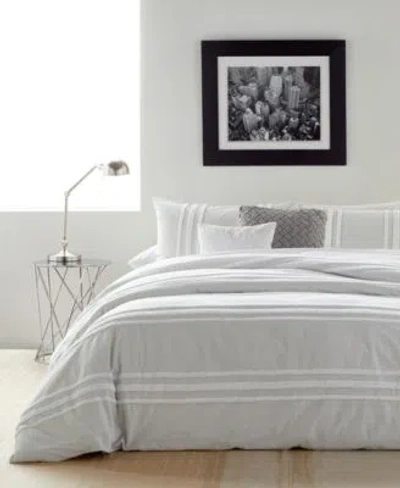 Dkny Chenille Stripe Comforter Sets In White