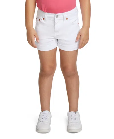 Shop Levi's Little Girls Girlfriend Shorty Shorts In White