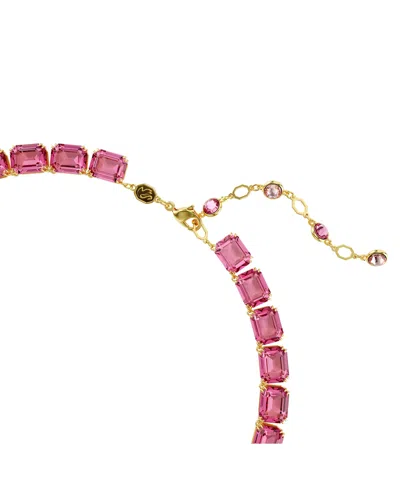 Shop Swarovski Octagon Cut, Pink, Gold-tone Millennia Necklace