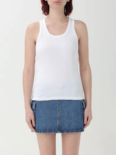Coperni Ribbed Sleeveless Cotton Tank Top In White