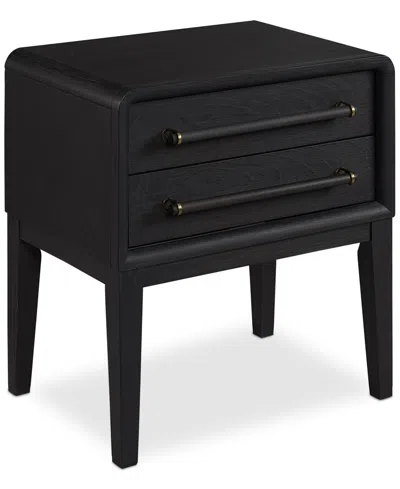 Shop Macy's Assemblage Nightstand In Black