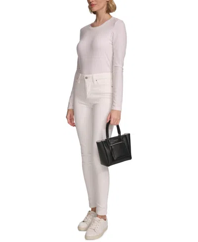 Shop Calvin Klein Gala Crossbody With Detachable Strap In Dove Grey