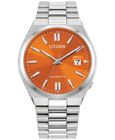 Shop Citizen Men's Automatic Tsuyosa Stainless Steel Bracelet Watch 40mm In Silver-tone