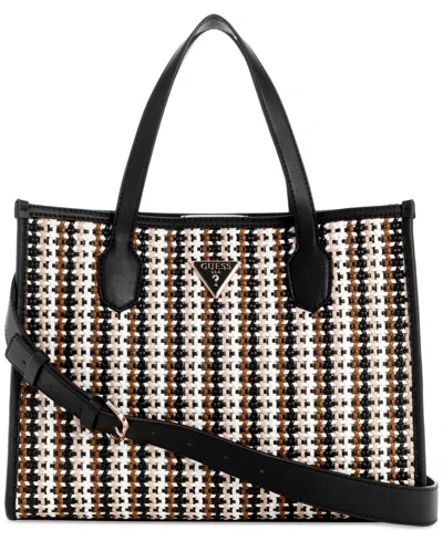 Shop Guess Silvana 2 Compartment Tote In Black Mult