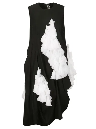 Shop Noir Kei Ninomiya Ruffled Sleeveless Dress In Multi