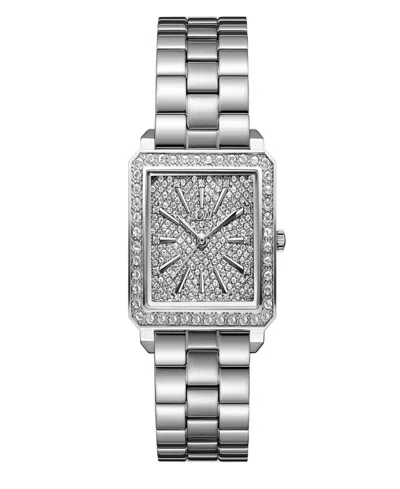 Shop Jbw Women's Cristal Quartz Silver Stainless Steel Watch Set, 28mm