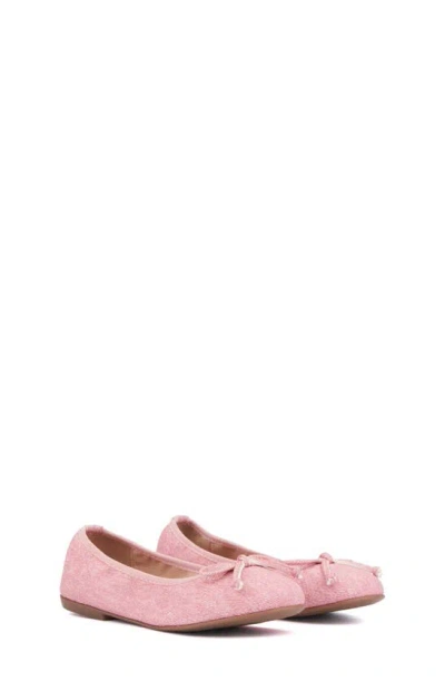 Shop Olivia Miller Kids' Denim Ballet Flat In Pink