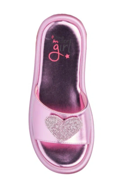 Shop Olivia Miller Kids' Heart Ornament Slide Sandal In Pink