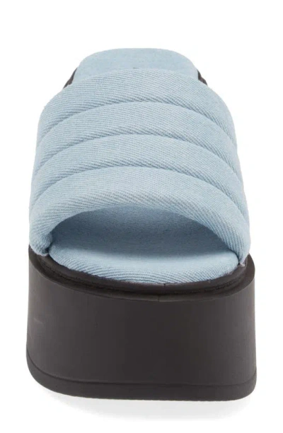 Shop Azalea Wang Meggie Platform Sandal In Blue