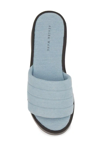 Shop Azalea Wang Meggie Platform Sandal In Blue