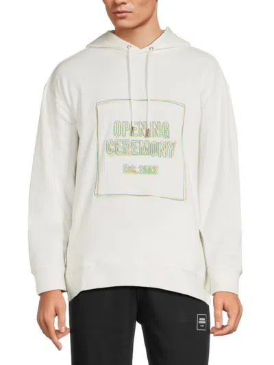 Shop Opening Ceremony Men's  Print Hoodie In White