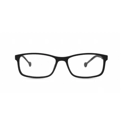 Shop Parafina Sustainable Tamesis Black Unisex Reading Glasses Anti Blue Light
