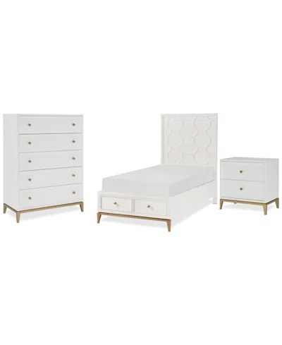 Shop Macy's Rachel Ray Chelsea 3-pc. Bedroom Set (twin Storage Bed, Chest & Nightstand) In No Color