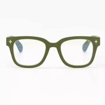 Shop Okkia Giovanni Green Reading Glasses