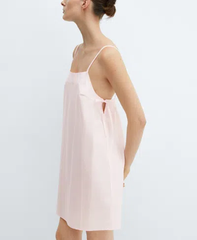 Shop Mango Women's 100% Cotton Nightdress In Light Pastel